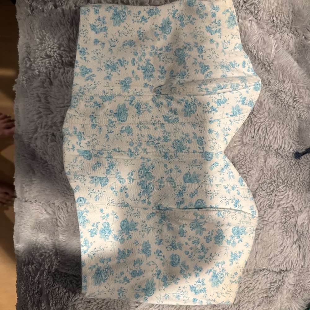 Zara Blue Floral Crop Top